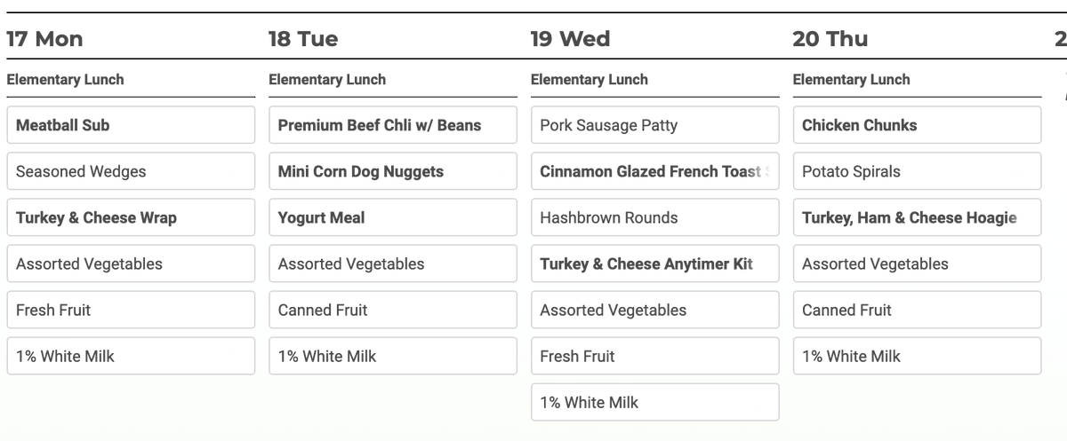 CIMSIB's tweet photo. Breakfast + lunch menus for this week! https://t.co/8XeUxlxfAx