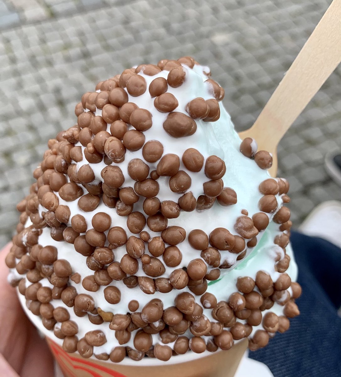 elundstrom's tweet photo. The mandatory blueberry soft ice #whenin #umeå https://t.co/bDkDvqzV8B