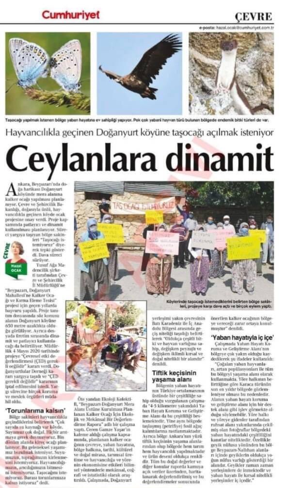 DoganyurtD's tweet photo. DOGANYURTKÖYÜYAŞASIN
#taşocağıistemiyoruz
@csbgovtr @TCTarim @bekirpakdemirli @ankarabbld @tcbestepe https://t.co/lhGZ6fJ17l
