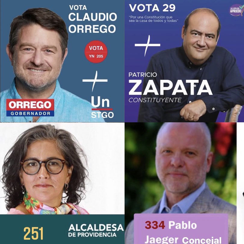Y muy feliz de poder votar por grandes candidatos como @Orrego, @patriciozapatal, @veropardo_provi y @pablojaeger