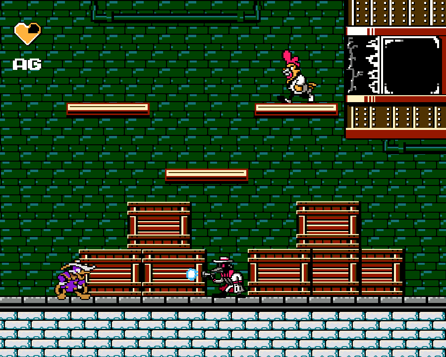 DavittEleanor's tweet photo. Double boss battle!!! #fanart #darkwingduck #oc #dwd #steelbeak #dominicdomino #fowl #videogame #pixelart https://t.co/Z4ysPtnFzZ