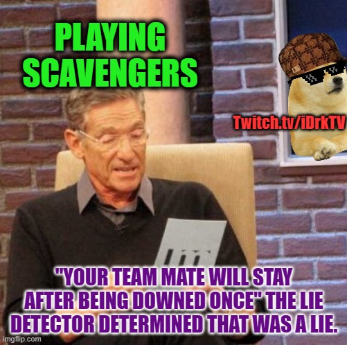 iDrkTV's tweet photo. Hey, yo!

For DAILY stream # 463, we're playing some more Scavengers! But also playing a bunch of Stream Raiders! It was really fun on our first day, yesterday! Come play with us :D

https://t.co/aAxocusTuO - #FlockToMe

#Twitch #Stream #iDrkTV #TheDrkness https://t.co/x0ctaq2Tc4