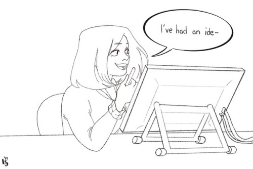 Thinking of this comic @linsharkie made of us in 2019 and how absolute nothing has changed. Pls go follow Sharkie for more good art (they also production managed Fox Fires!) 