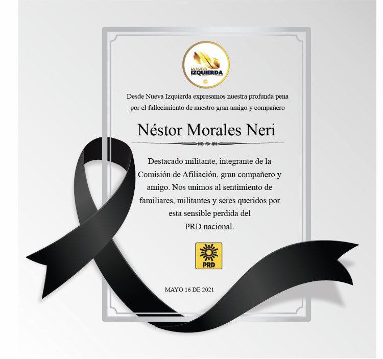 NvaIzq's tweet photo. Desde Nueva Izquierda expresamos nuestro profundo dolor por el fallecimiento de nuestro compañero y amigo Nestor Morales, integrante de ésta, su familia política. Expresamos nuestros respetos y condolencias a su familia. Hasta siempre querido Nestor. @Luischazaro11 https://t.co/cmvucXVeck