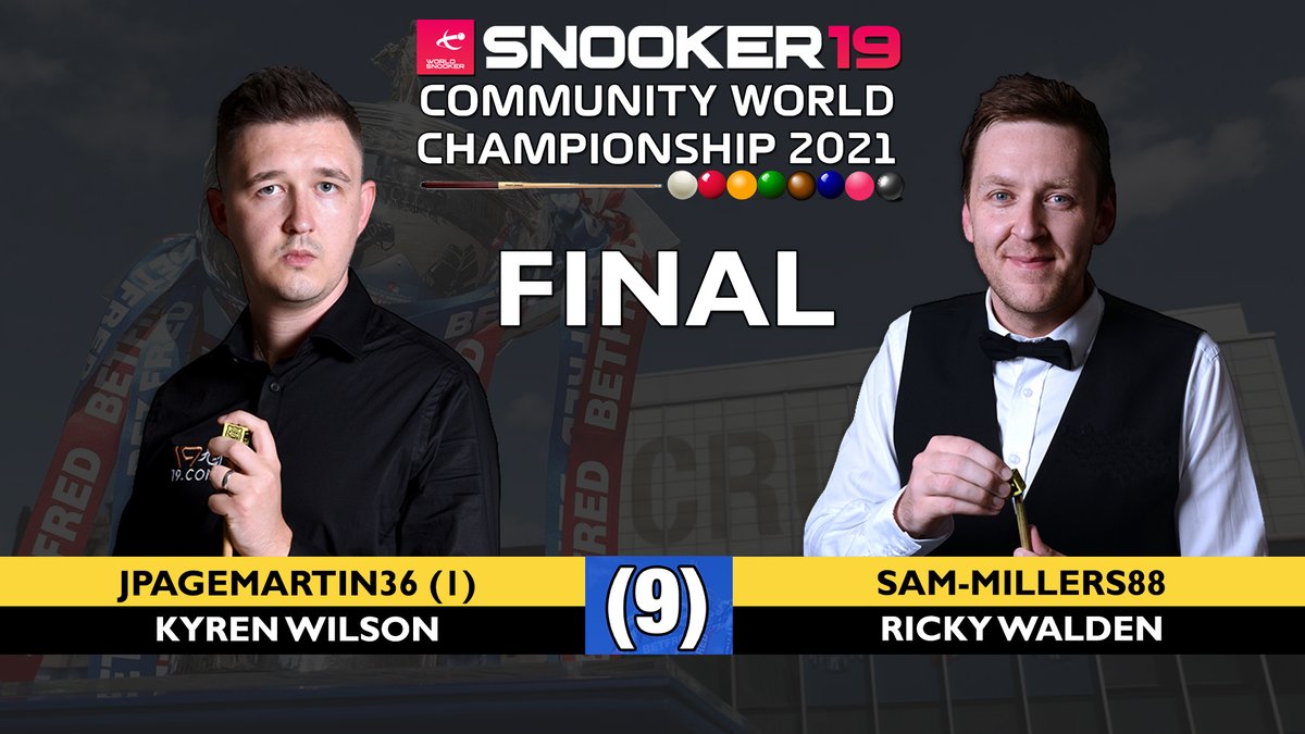 CaptainGoodspeed // Joe (@captgoodspeed) on Twitter photo THE FINAL IS HERE!
At 7pm tonight, JPageMartin36 takes on Sam-Millers88 in the <a href="/Snooker19Game/">Snooker 19</a> Community World Championship 2021 Final in a Best of 9 Frame encounter.
They both share the current high break of 136 so it promises to be a cracker!
youtu.be/R9fnmN9XJOM THE FINAL IS HERE!
At 7pm tonight, JPageMartin36 takes on Sam-Millers88 in the <a href="/Snooker19Game/">Snooker 19</a> Community World Championship 2021 Final in a Best of 9 Frame encounter.
They both share the current high break of 136 so it promises to be a cracker!
youtu.be/R9fnmN9XJOM
