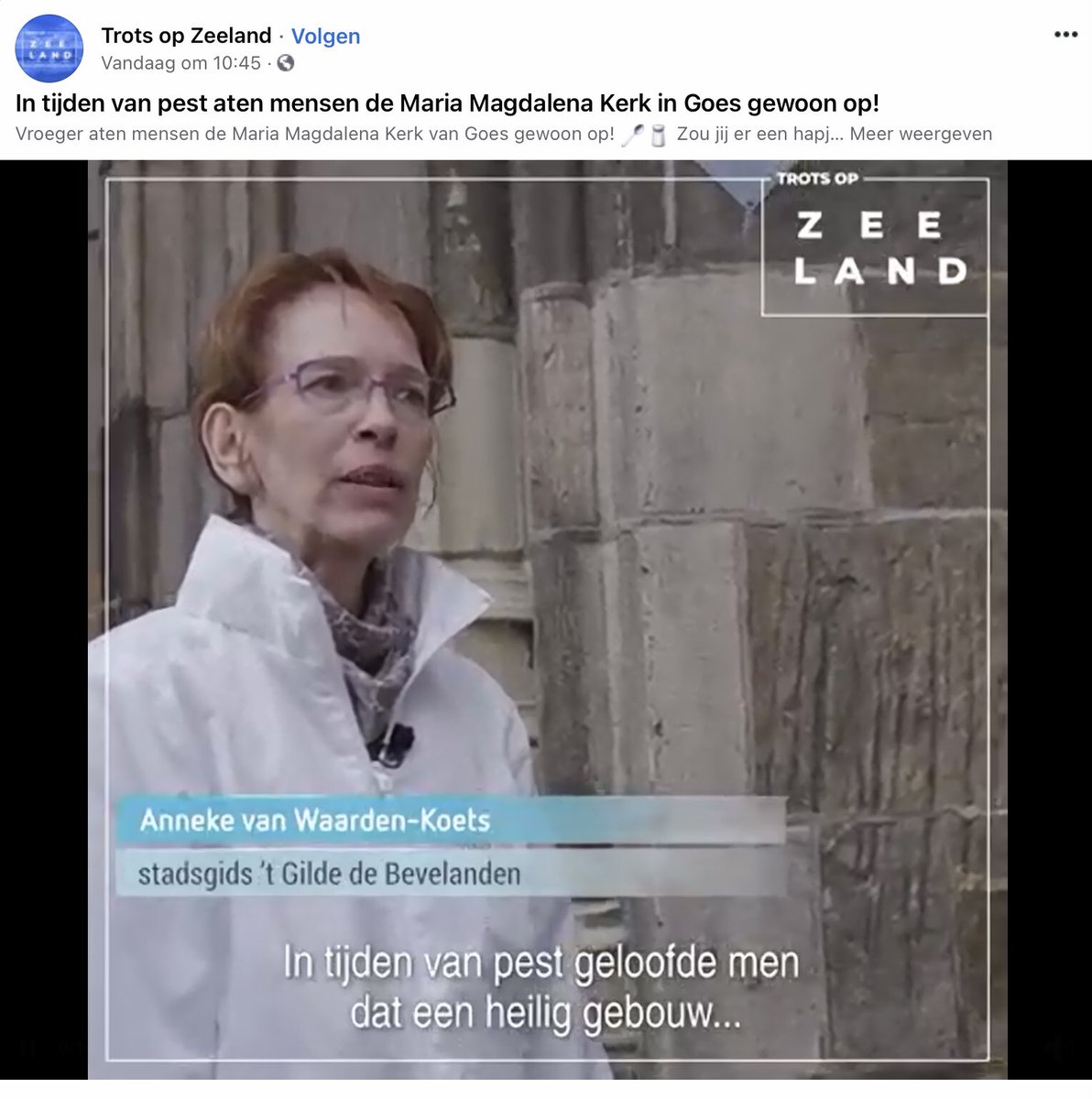 WatVanWaardenIs's tweet image. Als stadsgids van ‘t Gilde de Bevelanden mag ik in de serie #WaarGebeurd op @omroepzeeland iets vertellen over de zgn #pestgleuven in de muur vd Grote of Maria Magdalenakerk in #Goes facebook.com/watch/?v=51783… Elke 5 minuten voor het halve uur en online omroepzeeland.nl/tv/programma/3…