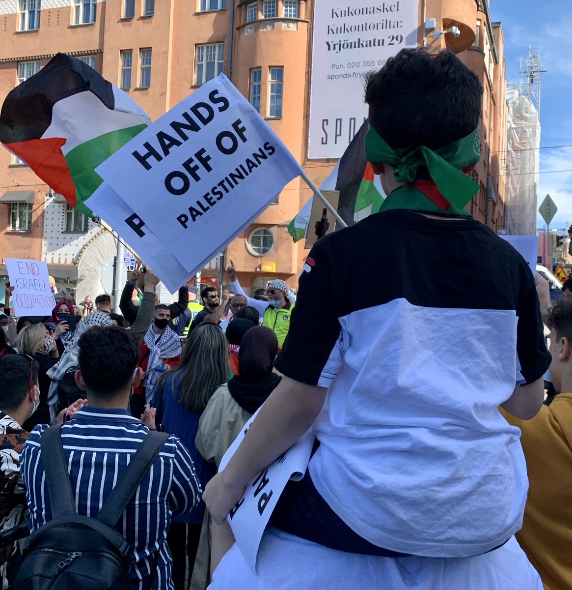 Helsinki today against Israeli colonisation, ethnic cleansing and apartheid in occupied palestine. 
#palestine #FreePalestine #GazaUnderAttack #israel #Apartheid #colonialism https://t.co/99CqzXk6Hn