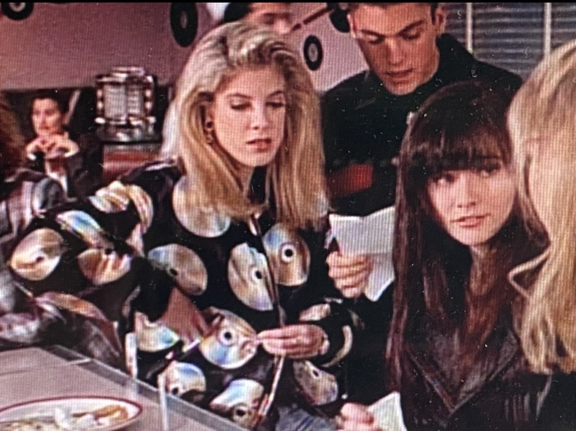 Happy Birthday, Tori Spelling!
(Cool jacket, by the way) 