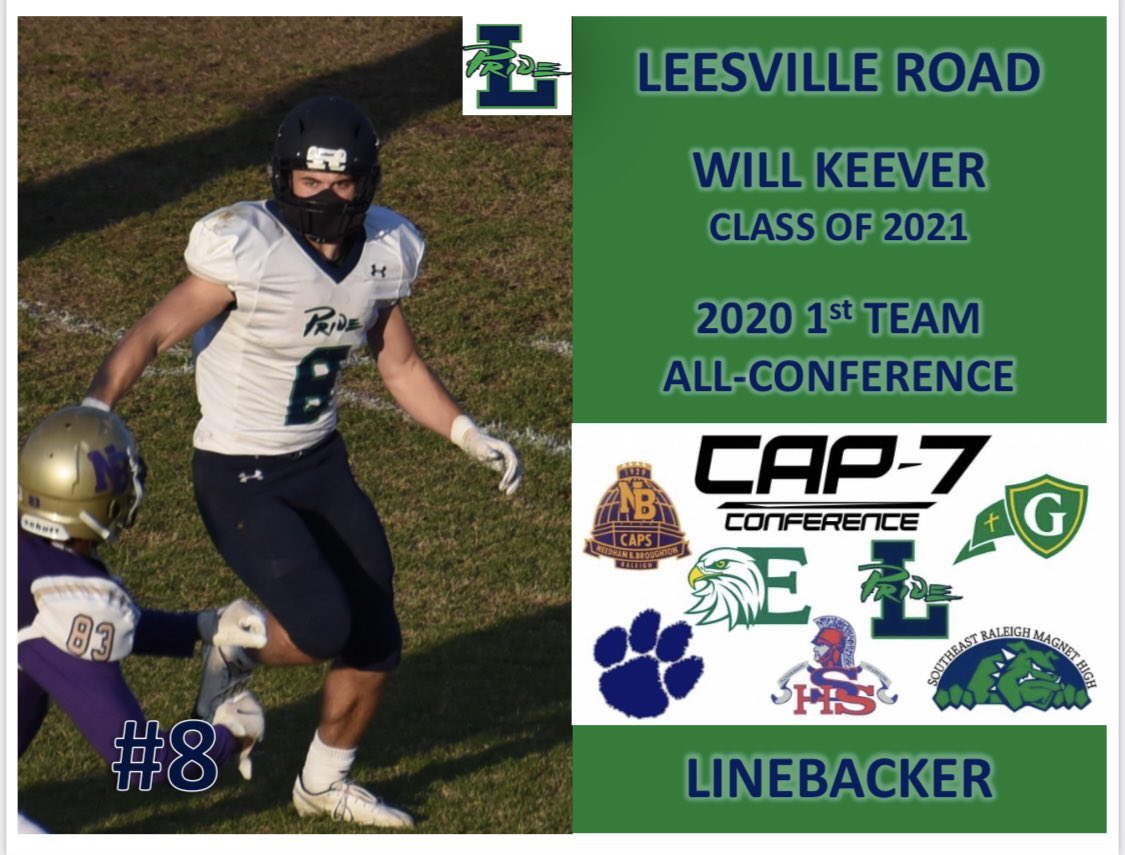 Congratulations <a href="/Willkeever4/">Will Keever</a> ! Pride All Conference LB!