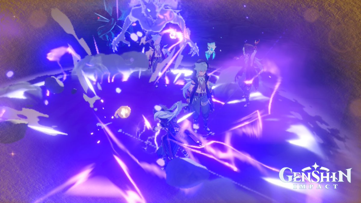ottotsu_'s tweet photo. Today on #genshin #shenanigans bb razor found some clones #genshintwt #razorsquad https://t.co/yNx8bm8TeT