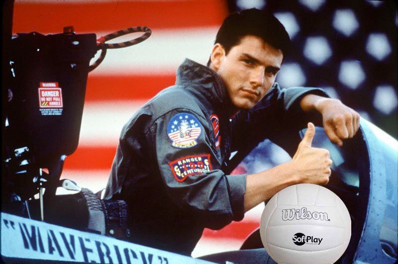 NotKennyRogers's tweet photo. 35 years ago today, 5 foot 4 inch Lt. Pete "Maverick" Mitchell defeated 6 foot 2 inch Val Kilmer in the greatest volleyball upset of all time. https://t.co/mh4ioN6Zc4