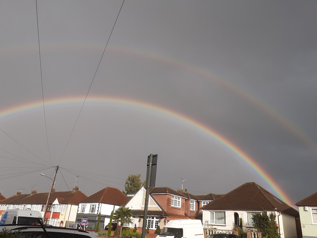 wow had a double rainbow love rainbows 🌈