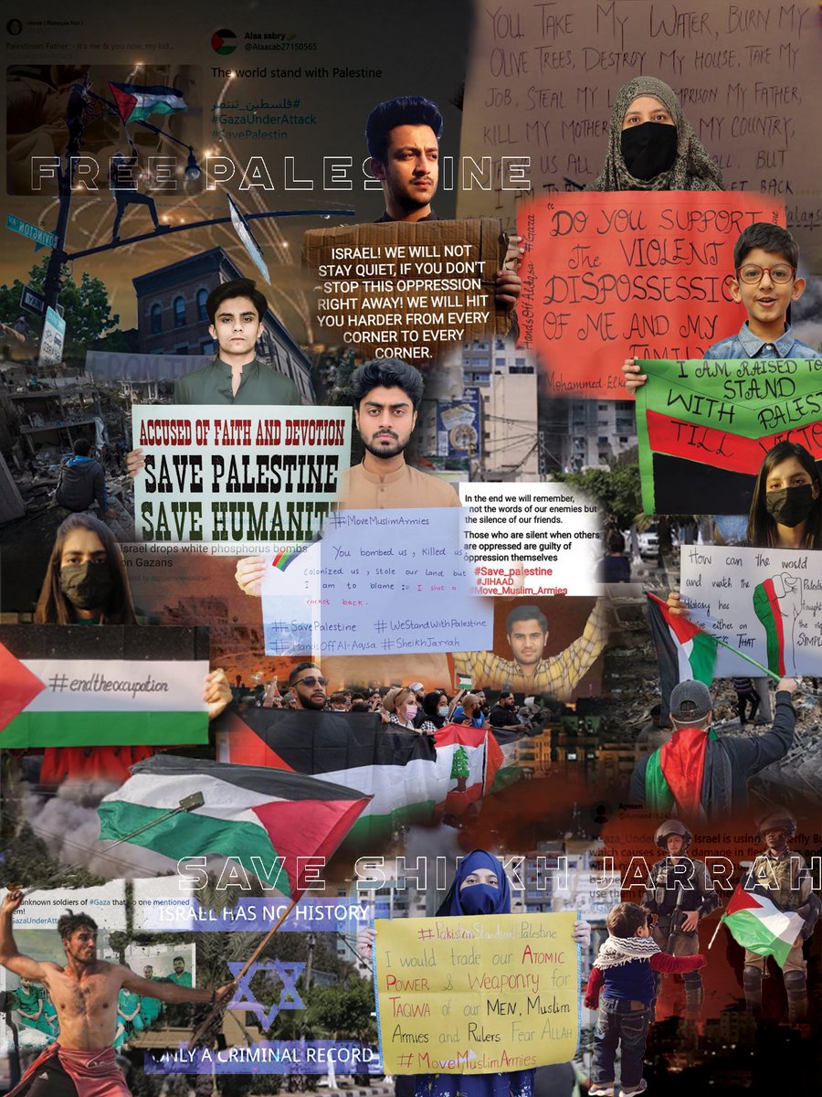 Having the need to carry out multiple protests just to tell the world that killing children and terrorizing people in their homes is wrong shows us how close we are to the end
#istandwithpalestine #palestine #shiekhjarrah #masjidalaqsa #savepalestine #savesheikhjarrah #savegaza