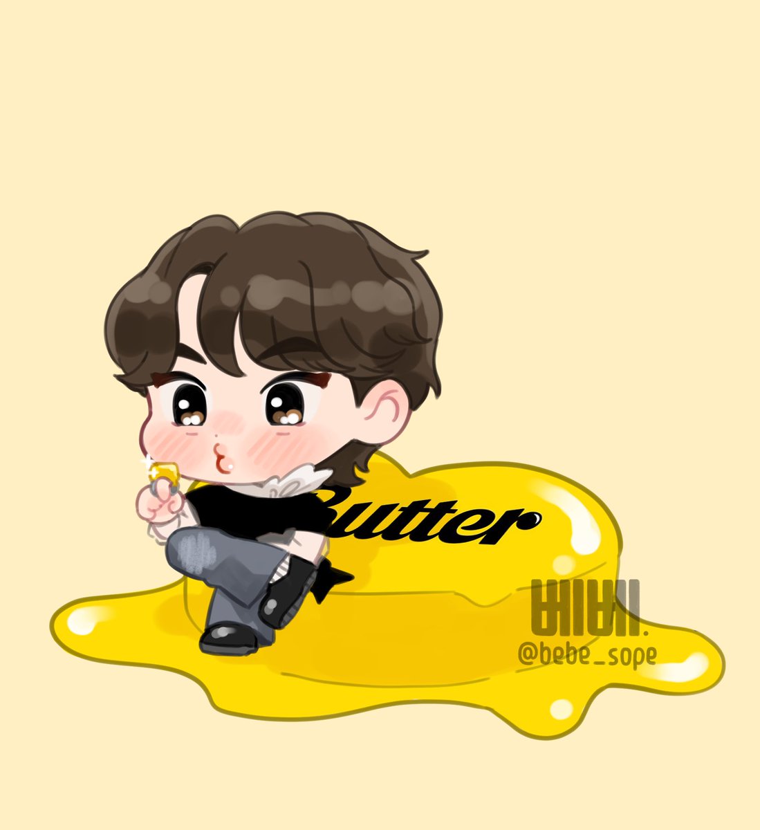 「💍 BTS_Butter BTS_twt 」베베⁷🖤のイラスト