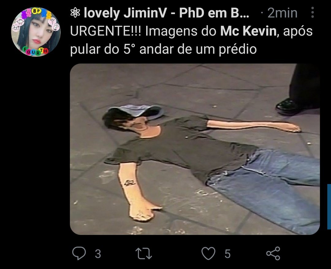 Vermelhona 🫀 on X: Sempre tem um espírito de porco, né? Tem que ser muito  imbecil pra fazer piada com um possível suicídio Espero que o Mc Kevin, ou  quem quer que