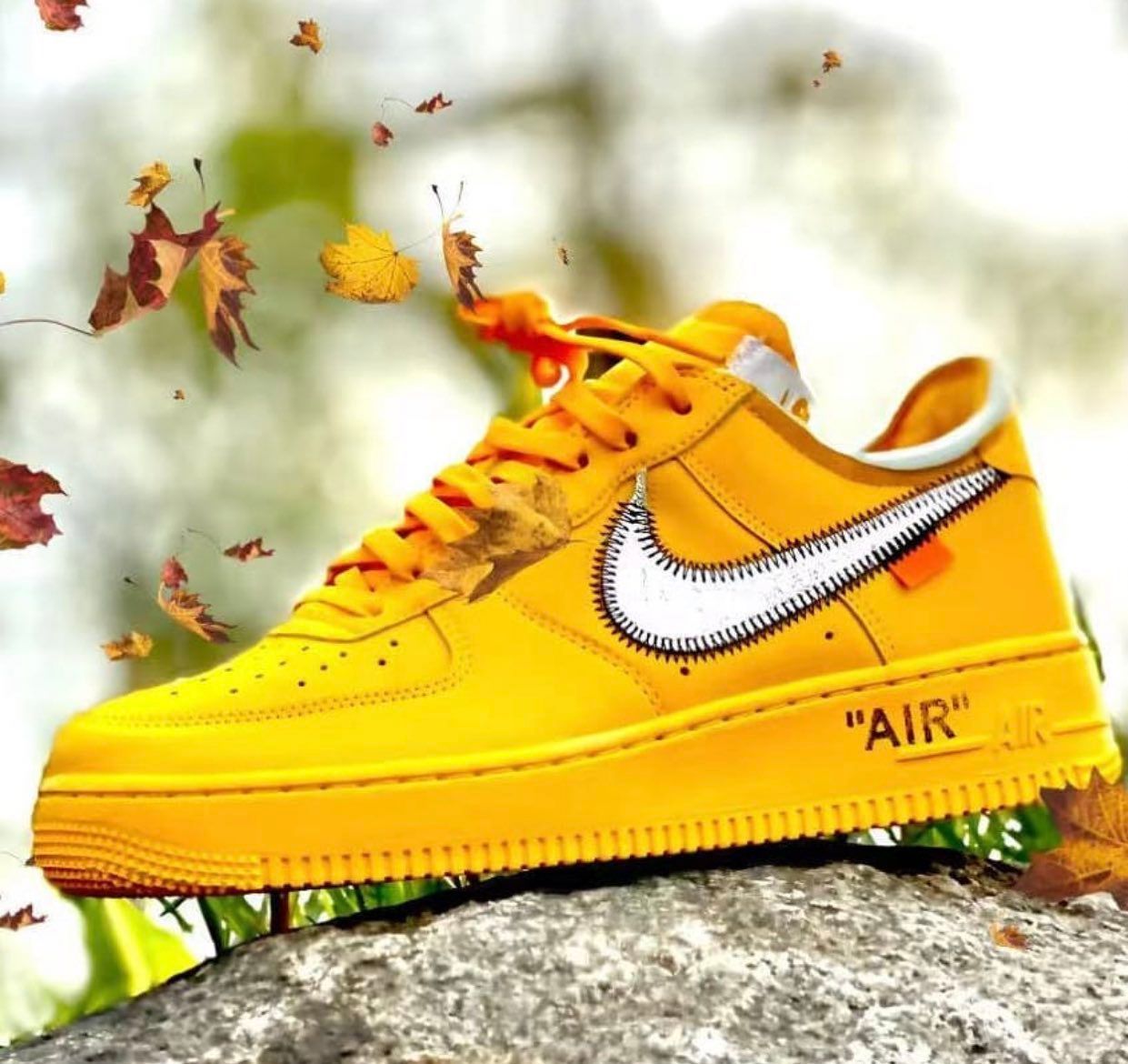 JustFreshKicks on X: Off-White x Nike Air Force 1 “University Gold” 📅  July 2021  / X