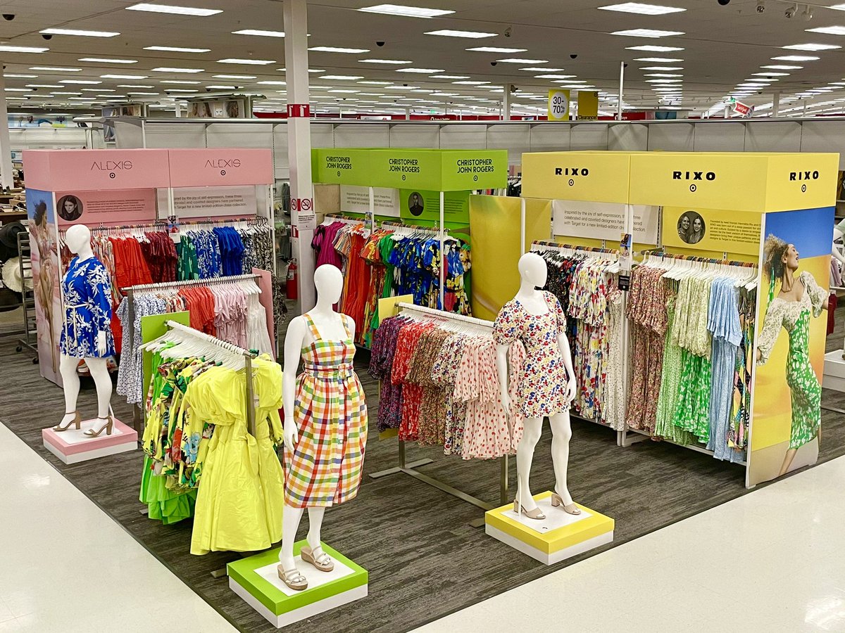 Living our best lives in technicolor🍭Loving our new designer dress collab! Big recognition to TL Kevin and Cassie for their support with this set✨ #TargetxRixo #TargetxAlexis #TargetxChristopherJohnRogers #TargetStyle