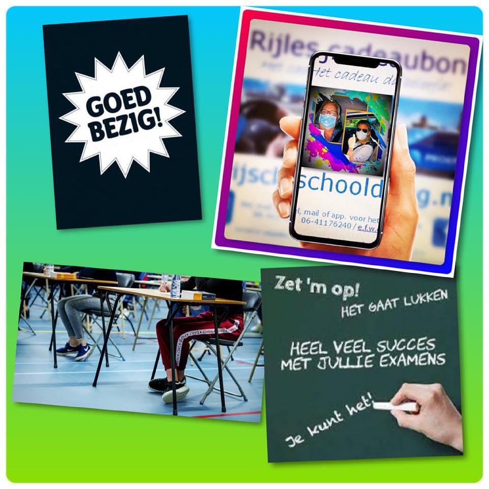 Voor alle leerlingen en iedereen die morgen met het Schoolexamen begint....Veel Succes, je kunt het...👍👊 rijschooldekoning.nl