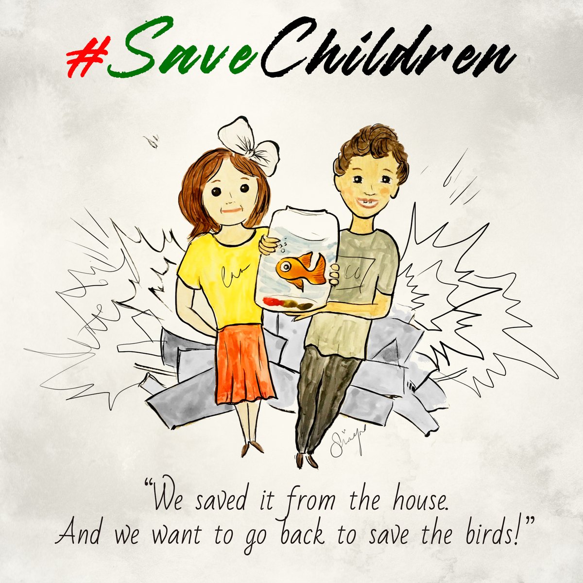 heybesinden's tweet photo. The joy of Palestinian children, after rescuing their fish from their destroyed home by the Israeli airstrike. After this, they are planning to save their birds from the ruins. 
#SavePalestine #SaveSheikhJarraj #SaveChildren #HeartGaza #GazaUnderAttack https://t.co/OI4YYiPcHw