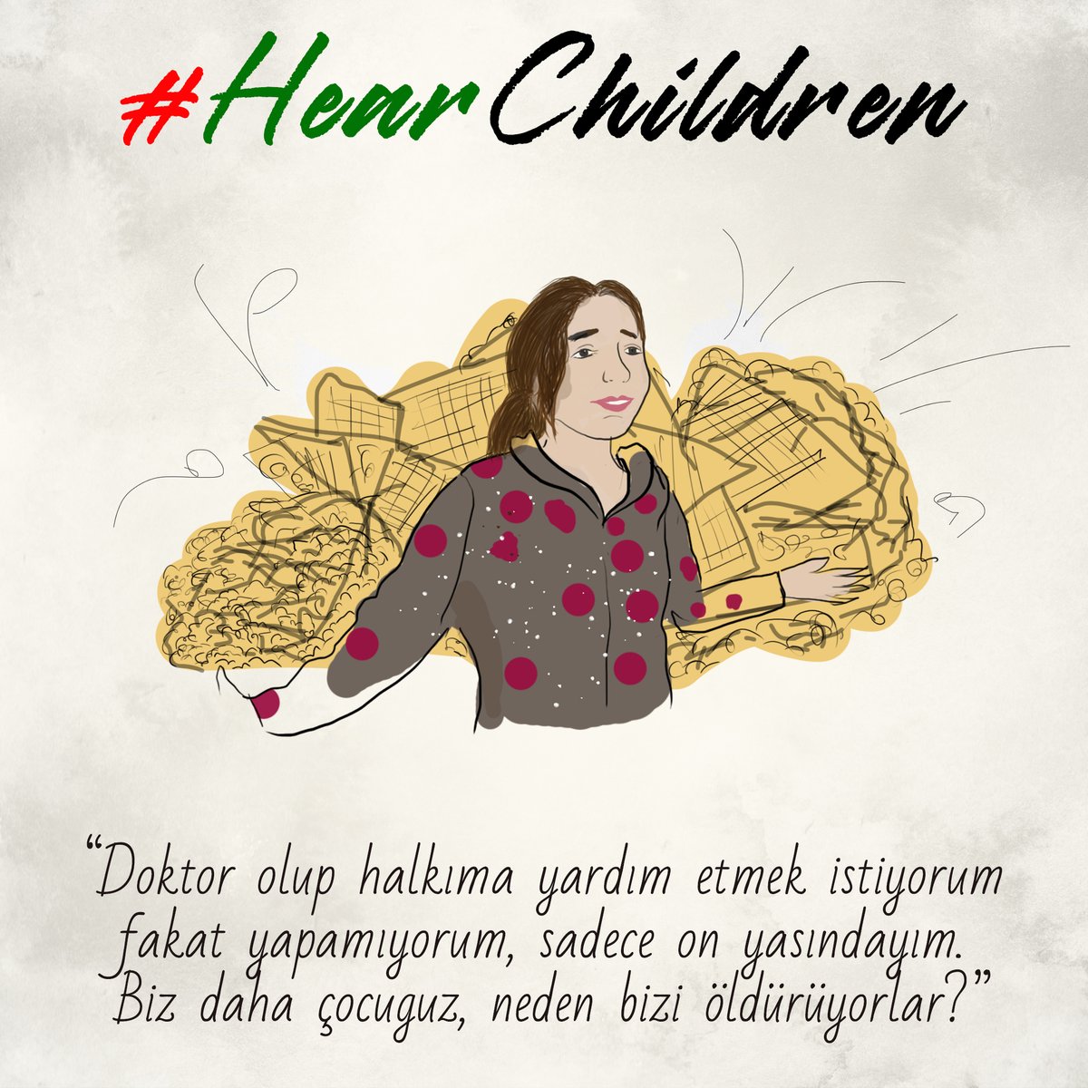 heybesinden's tweet photo. “Bununla daha fazla başa çıkamıyorum. Sadece doktor veya herhangi bir şey olmak ve halkıma yardım etmek istiyorum ama yapamıyorum. Daha sadece çocuğum! Sadece 10 yaşındayım… Ne yapmam gerektiğini bile bilmiyorum. Korkuyorum… Halkım için her şeyi yapardım… Bu adil değil.” https://t.co/eEufbUIqlr