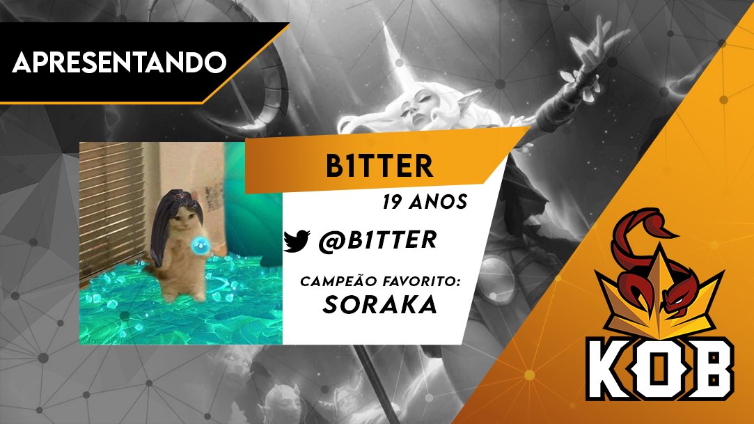 A novidade é o nosso gringo from Califórnia, que vai agregar diferentes perspectivas à KOB. Aguardem excelentes resultados desse fortíssimo jogador! Let's GOOO!!!