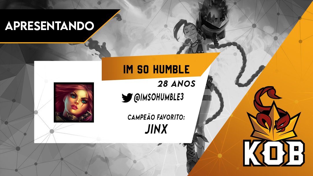 Nosso another gringo from Sweden é nosso representante na Europa. Além de ótimo no jogo, Humble também faz lives frequentemente em twitch.tv/lmsohumble! Our favorite aggro player, face is the place!