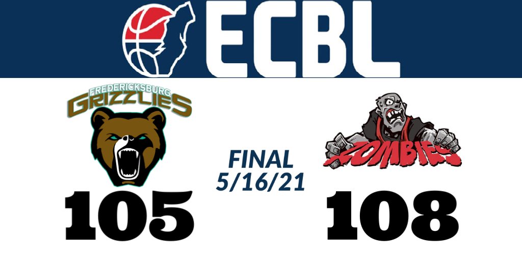 Western Mass Zombies (8-2) survive at home to down Fredericksburg Grizzlies and clinch the #ECBL Mid-Atlantic