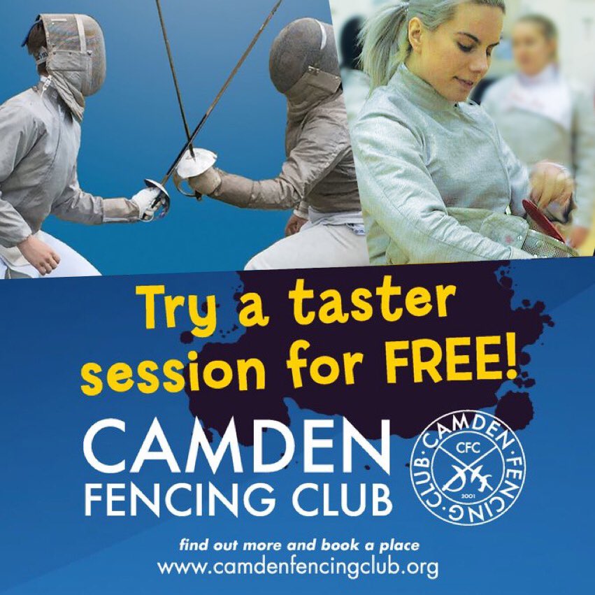 Camden Fencing Club (@camdenfencing) on Twitter photo FREE adult #fencing taster session 19th May
Get #fit and #active, keeping #distance develop #skills
Book now
bit.ly/3uSchKj
camdenfencingclub.org
<a href="/CamdenFencing/">Camden Fencing Club</a>
#Camden
#Islington
<a href="/better_uk/">Better</a>
<a href="/londonsport/">London Sport</a>
<a href="/newjournal/">Camden New Journal</a>
<a href="/thisgirlcanuk/">This Girl Can</a>
<a href="/Womeninsport_uk/">Women in Sport</a> FREE adult #fencing taster session 19th May
Get #fit and #active, keeping #distance develop #skills
Book now
bit.ly/3uSchKj
camdenfencingclub.org
<a href="/CamdenFencing/">Camden Fencing Club</a>
#Camden
#Islington
<a href="/better_uk/">Better</a>
<a href="/londonsport/">London Sport</a>
<a href="/newjournal/">Camden New Journal</a>
<a href="/thisgirlcanuk/">This Girl Can</a>
<a href="/Womeninsport_uk/">Women in Sport</a>