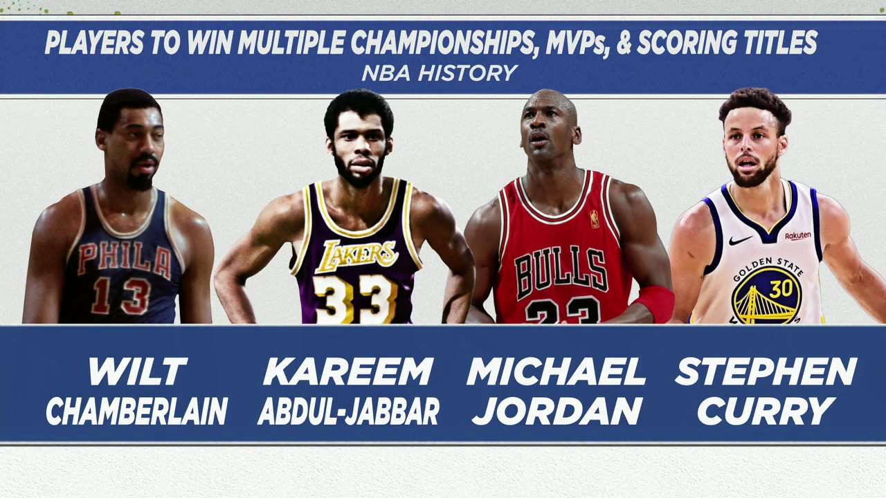Hearing In the mercy of Portico Andscape on Twitter: "Stephen Curry joins Michael Jordan, Wilt Chamberlain  and Kareem Abdul-Jabbar as the only players with multiple scoring titles,  MVPs and championships 🔥 https://t.co/hKb90pXaPG" / Twitter