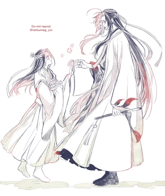 【忘羨落書き(老祖と小藍湛)】love you 💞 