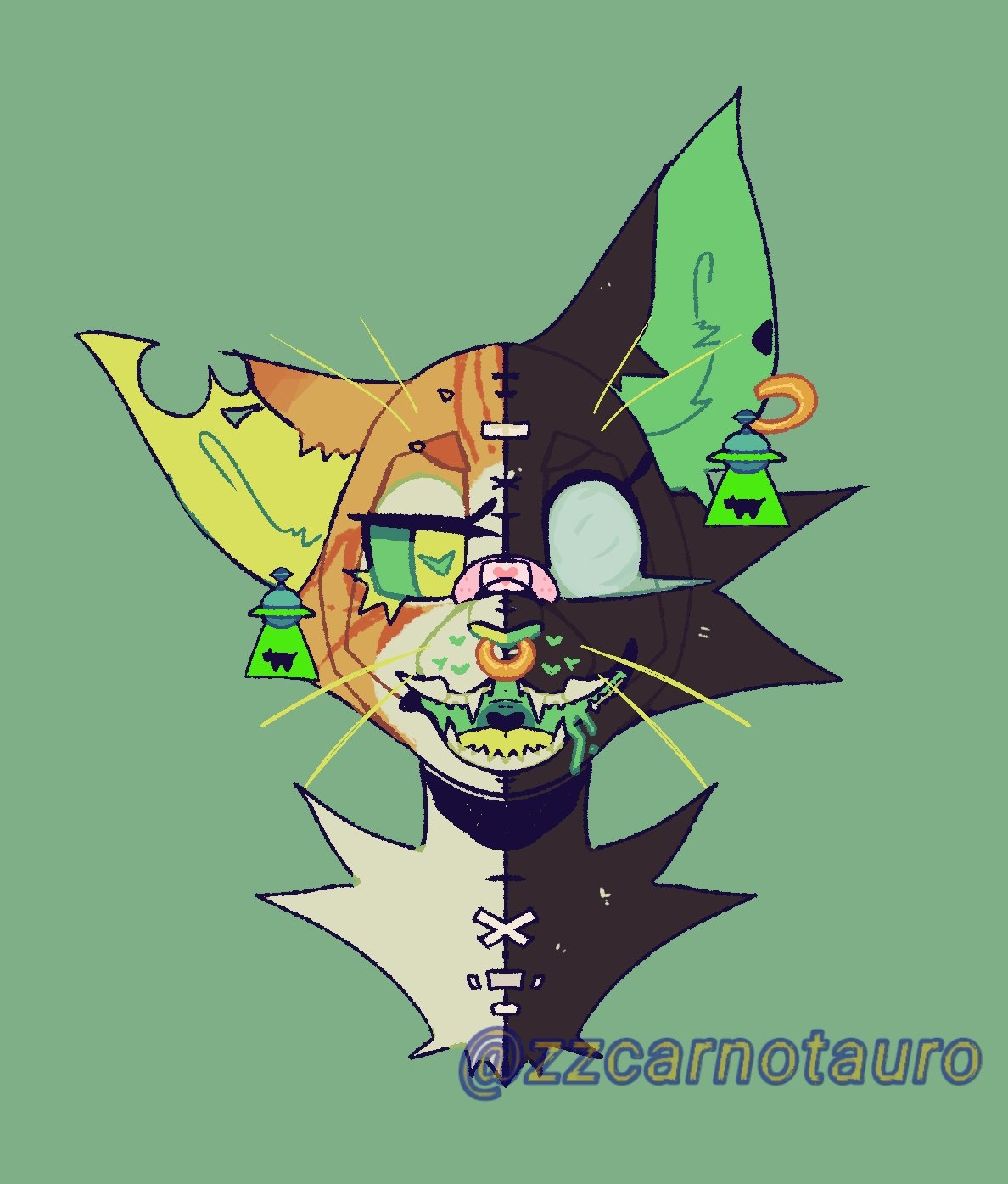 🍉⚠️🌈PAM!⚢⚠️🍉 on X: finished the test doodle!! i might do their full ref  tomorrow, but what do you think of my new fursona? :o their name is Eclipse  and they r a