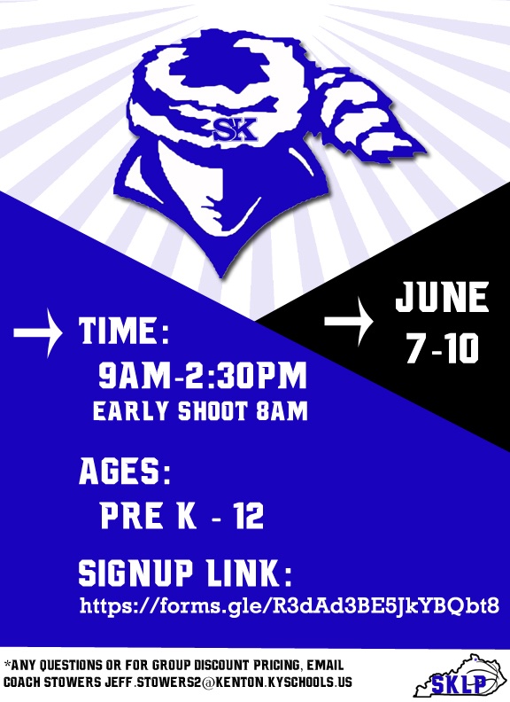 SKLPBasketball's tweet photo. 🏀🏀SKLP BASKETBALL CAMP FORM🏀🏀
🗓 June 7-10
▶️ grades: pre-k-12
🕗 8-2:30pm
🔵 any questions contact jeff.stowers2@kenton.kyschools.us 
🖊 https://t.co/YJcIVrUWwb https://t.co/P7v4afgS89