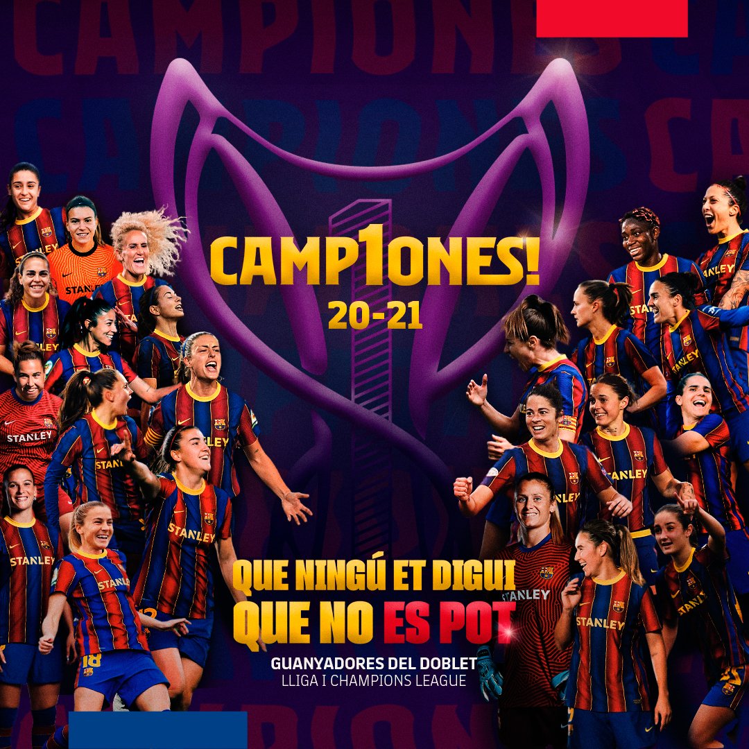 🏆 CAMP1ONES D’EUROPA!
💙❤ <a href="/FCBfemeni/">FC Barcelona Femení</a>
#JuguemComSom
