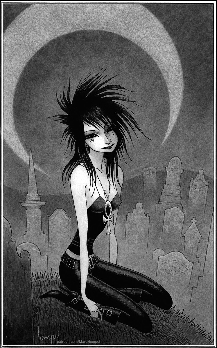 MarcHempel's tweet photo. Death of the Endless from late May of 2013. India ink, charcoal, and graphite on 2-ply Bristol. #SandmanSunday @neilhimself https://t.co/zOiKAJ1vJ2