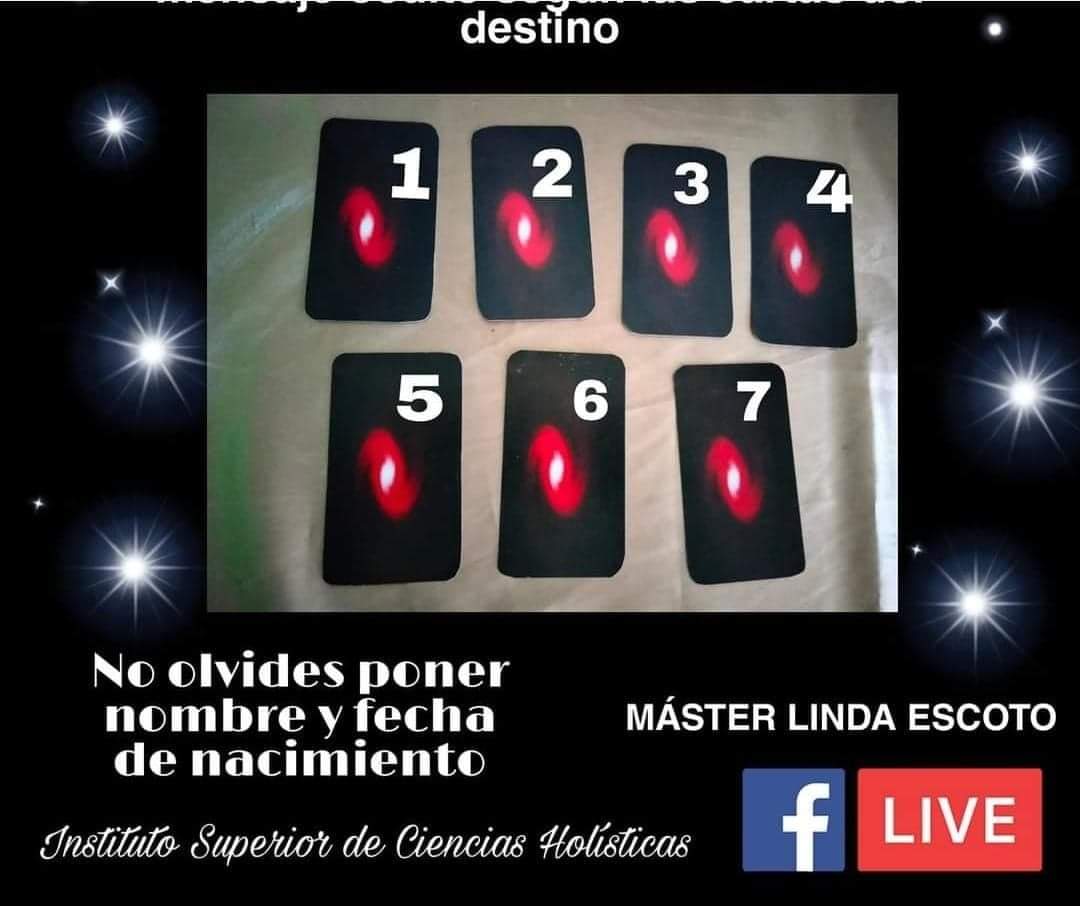 Se parte de una interpretacion única en el mundo 

LAS CARTAS DEL DESTINO...

Primer oráculo con 166 cartas en el mundo.

Hoy tenemos Facebook Live con La Máster Linda Escoto, no se lo pierdan a las 20:00 PM CDMX