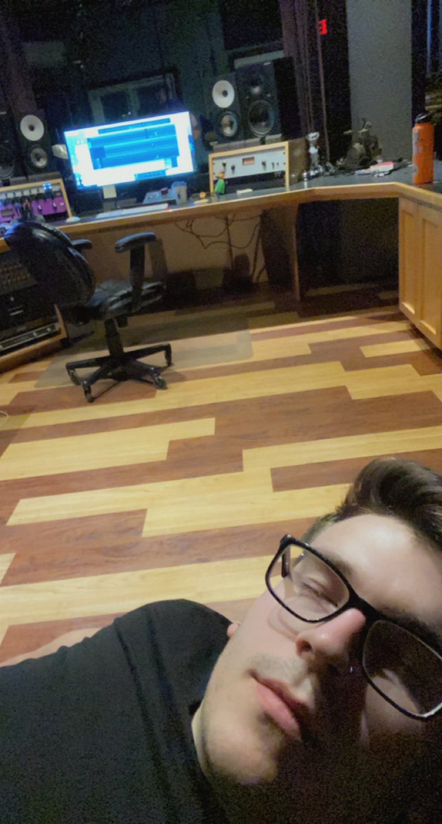 napping in da studio