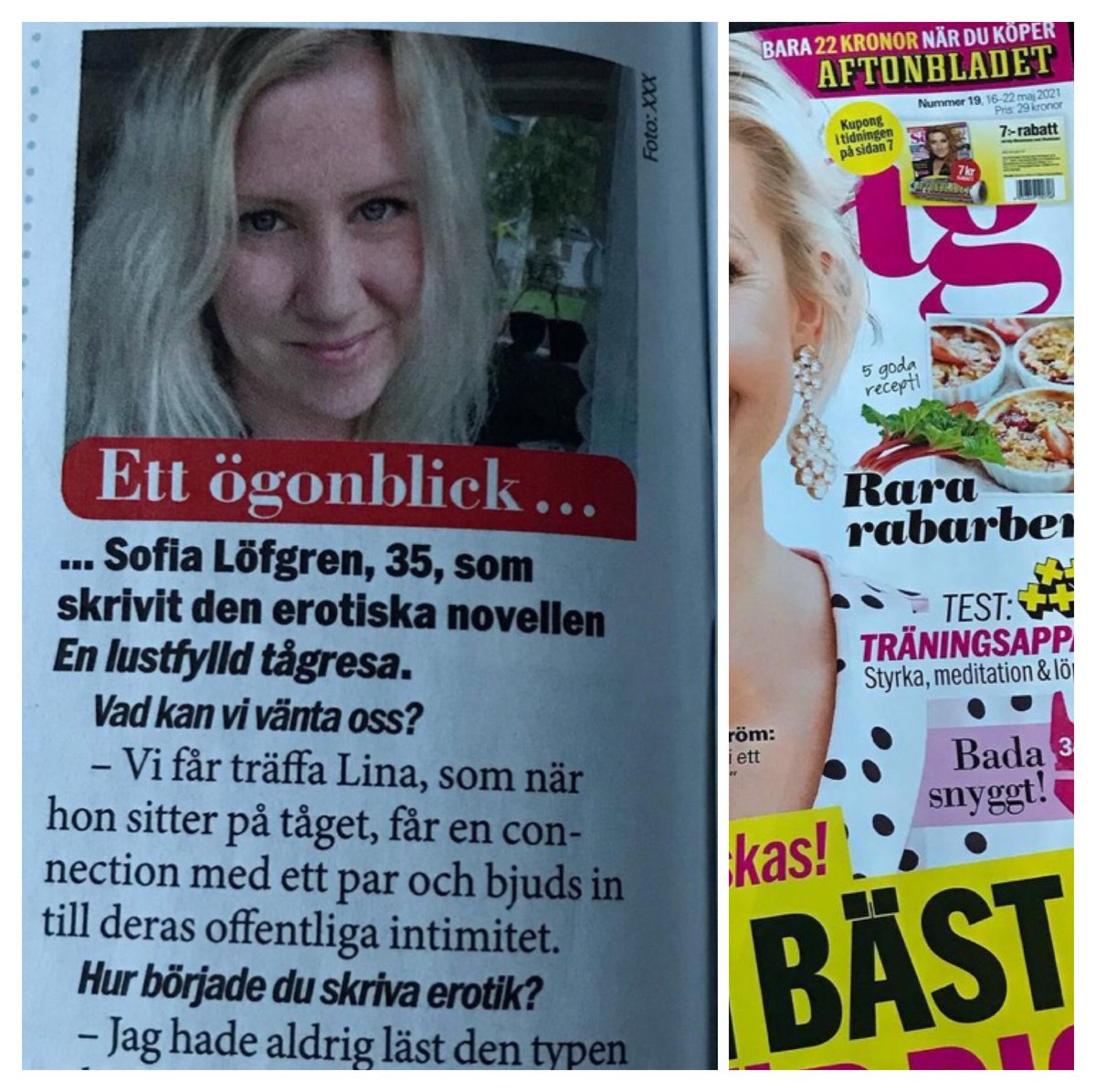 ordlust's tweet photo. Vår författarinna @writerlofgren är i @Aftonbladet i dag om novellen En lustfylld tågresa: https://t.co/L5bzCk3kE5