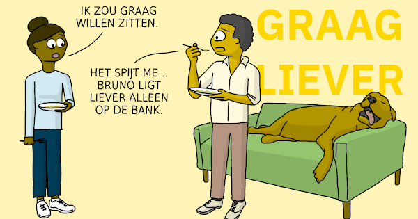 zichtbaarnederlands.nl/nl/adverbium/g…
Als je ‘to like’ en ‘to prefer’ wilt gebruiken in het Nederlands, moet je ‘graag’ en ‘liever’ gebruiken. ‘Graag’ kun je ook gebruiken om zinnen met ‘ik wil’ beleefder te maken.