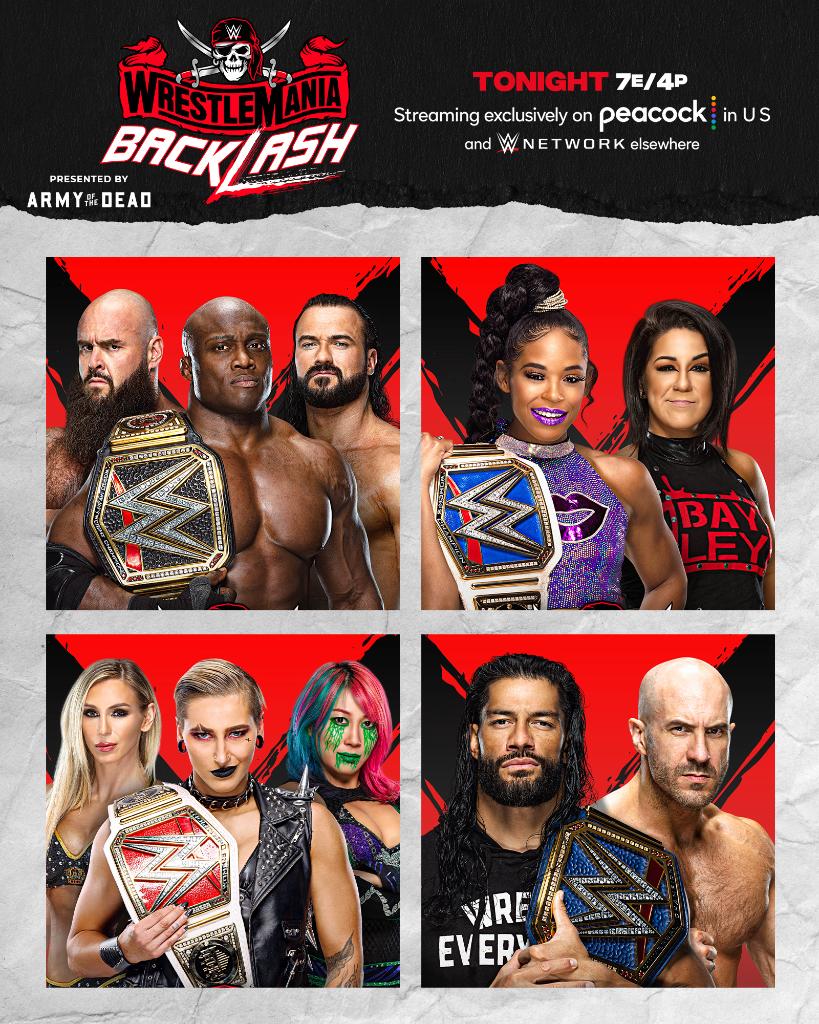Wwe It S Almost Time For Wmbacklash Which Match Are You Most Excited To See Tonight 7e 4p Peacocktv In The U S And Wwenetwork Everywhere Else T Co Zysr1oqm1f Twitter