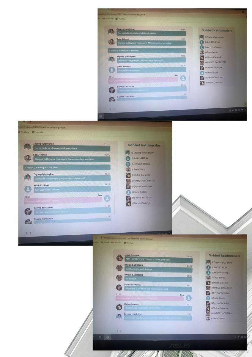 Betül Kuplay/Vilayetler Hizmet Birliği Anaokulu/İZMİR
Chatroom görüşmelerimiz