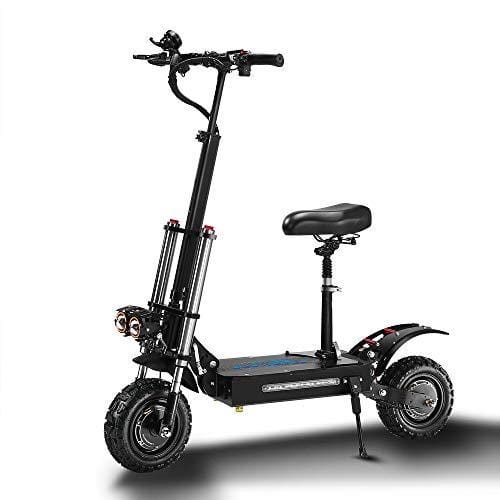 GUNAI Electric Off-road Scooter 5600W Dual Motor Max Speed 85km/h Double Suspension 11-inch Tire Foldable Portable Commuting Scooter with Seat 60V32Ah Battery Suitable for Off-road Enthusiasts