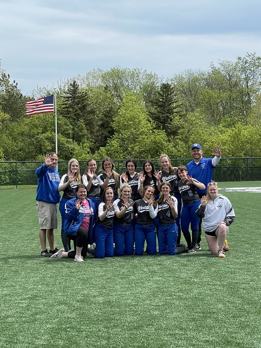 wlwsoftball's tweet photo. What an amazing weekend. Warriors went 5-0, 68 runs on 72 hits and team batting average over .500!Congratulations to Mia Kramer had her second home run of the season and Emma Brown her first career home run! Go Warriors!🤍🥎💙🥎 F.E.P.W.E. #itsasoftballthing #wlwwarriorssoftball https://t.co/jzkoRky2RZ