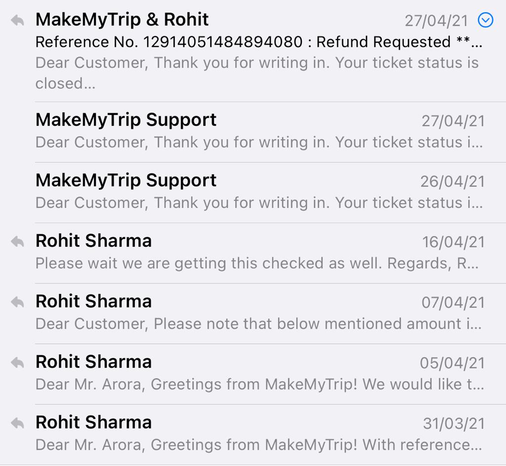 Ankit98479749's tweet image. @makemytrip reaching out to you for a support and asking refund has become a task for me now... 
@deepkalra mutiple phone calls,  Email,  facebook  finally trying luck to seek my refund for a booking.
Ref#13157937332665984
#unresolvedissue #unhappycustomer