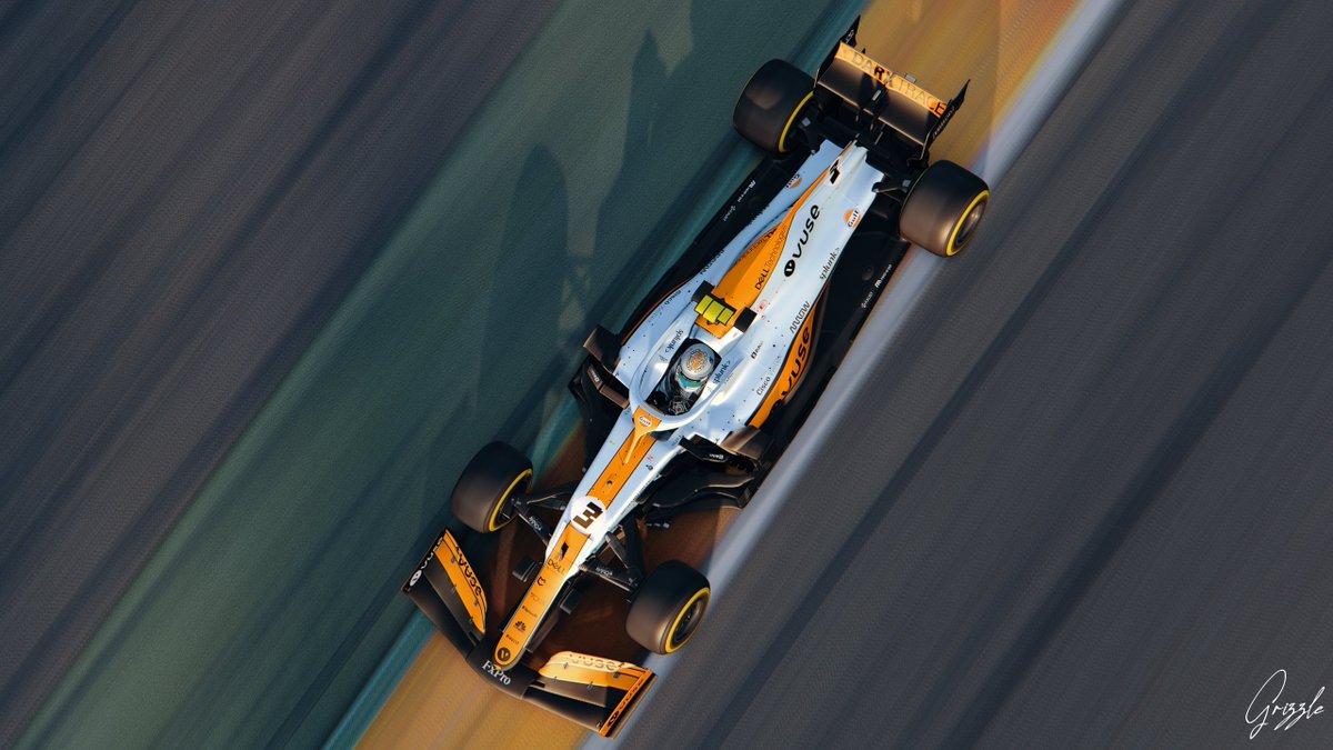GrizzleOnTwitch's tweet photo. The #MonacoGP @McLarenF1 @GulfOilIntl livery is just absolutely stunning! 🔥

Took some shots in @AC_assettocorsa with the @RaceSimStudio F1 2021 car. 

@LandoNorris @danielricciardo @ZBrownCEO 

#GulfXMcLaren https://t.co/NdaHbDIJGD