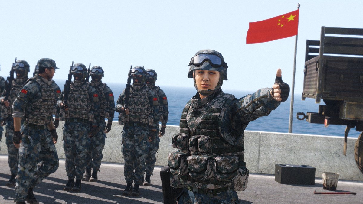 Chinese marines pose for a military publicity campaign. #Arma3 #arma3photography