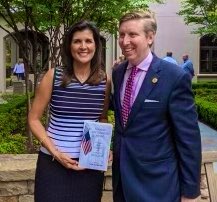 TanParkerTX's tweet photo. It was wonderful joining two of America's outstanding conservative leaders in North Texas yesterday. Ambassador @NikkiHaley wrote the foreword to my book, #MakingGovernmentWork, and Congresswoman @Bethvanduyne who is having a very impactful first term in Congress! 🇺🇸 https://t.co/neWZxwMM8B
