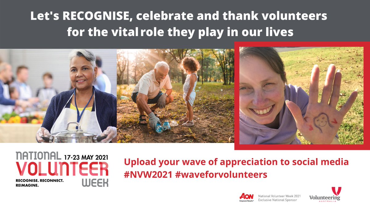 VolunteeringAus's tweet image. National Volunteer Week (17-23 May) is Australia’s largest annual celebration of volunteers. Let’s recognise the significant contribution of Australia’s almost six million volunteers. #NVW2021 #waveforvolunteers

Get involved: mailchi.mp/volunteeringau…
