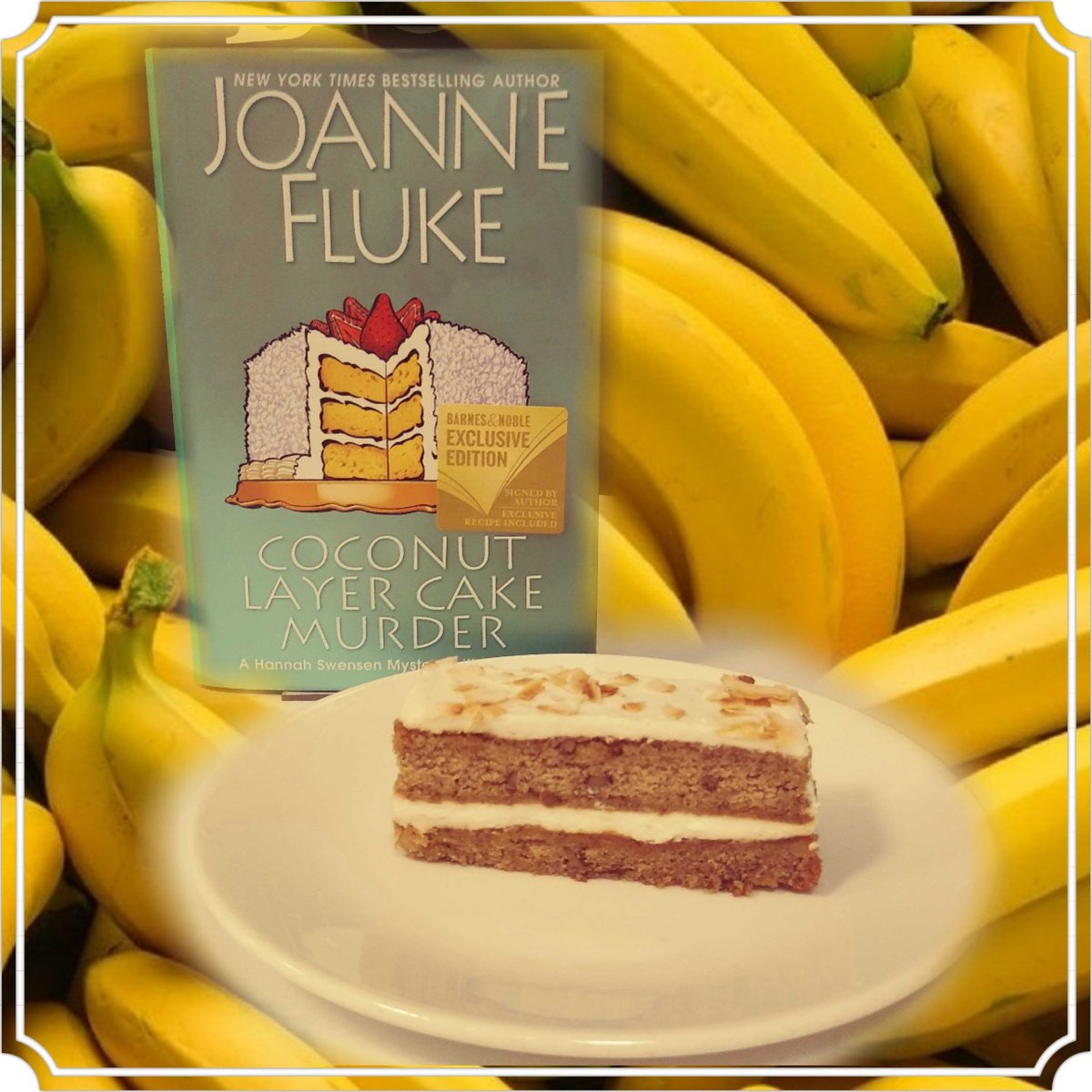 Looking for a new sweet treat? Try our new banana coconut stack paired with Joanne Fluke's Coconut Layer Cake Murder. It's made with gluten free and vegan ingredients, and I PROMISE you it's delicious. 🍌🥥

#barnesandnoble #books  #bnboyntonbeach #booklover #bookstore #bookworm