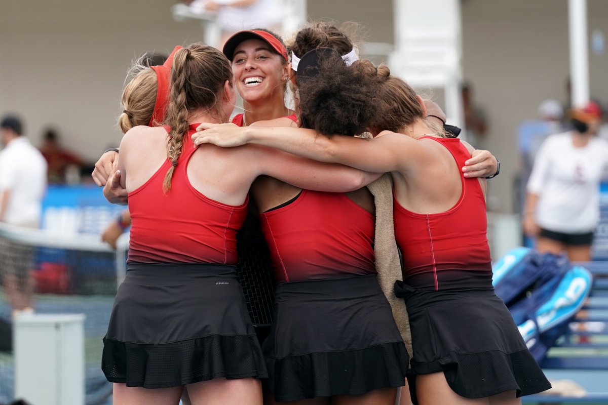 NCAATennis's tweet photo. The emotion is 💯 in Orlando today.

Georgia, Texas, Florida State and NC State are into the quarterfinals. Four more teams earn spots this evening. https://t.co/Zcz7QayaqA