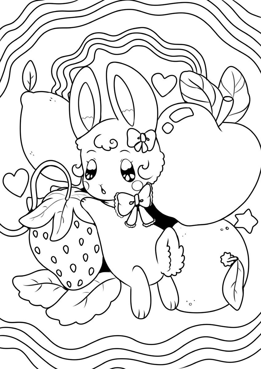 I made a coloring page for my little sister ^__^ If anyone wants to use it, feel free! 